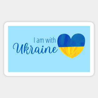 I am with Ukraine, design with map of Ukraine and heart Magnet